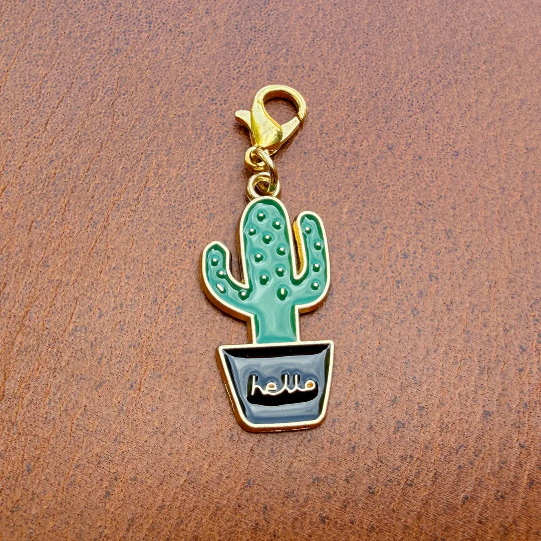 Enamel Collar Charm (Cactus)