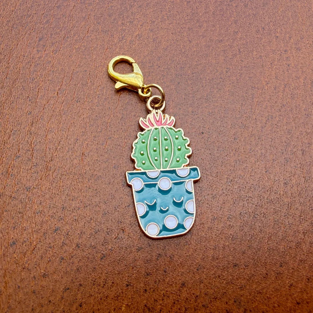 Enamel Collar Charm (Succulent)