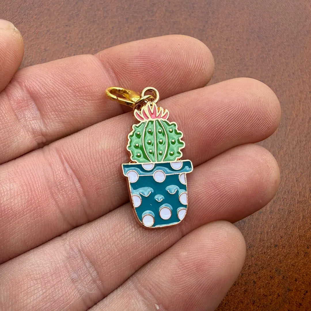Enamel Collar Charm (Succulent)
