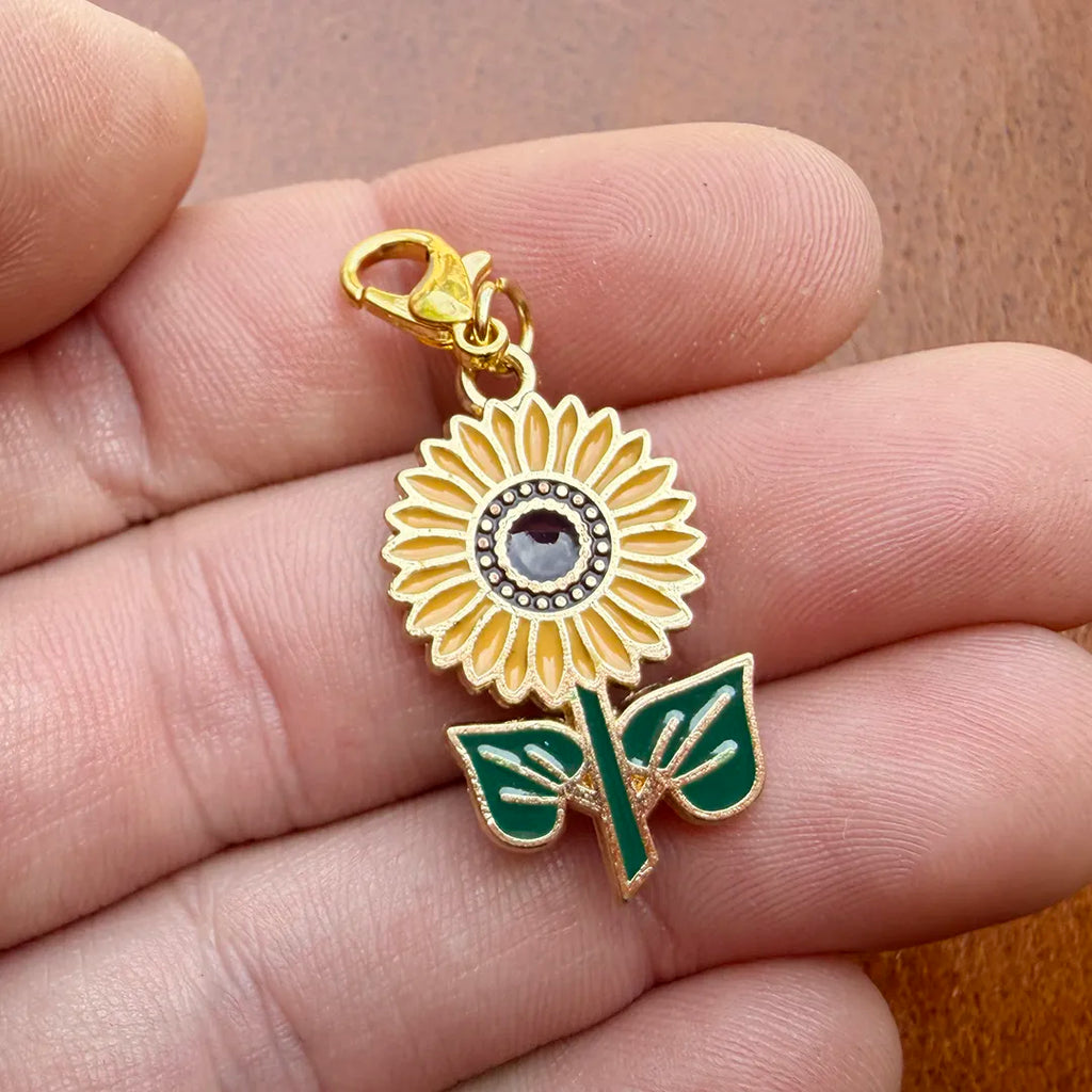 Enamel Collar Charm (Sunflower)